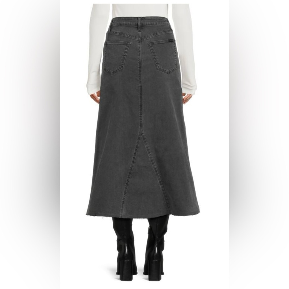 Joe’s Jeans:  Faded Denim Midi A-Line Skirt